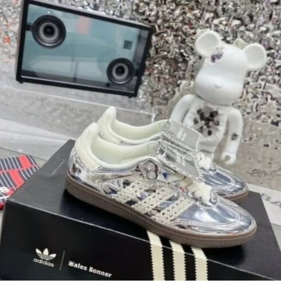 🍭Wales Bonner Adidas Silver Sambas - Picture 2 of 5